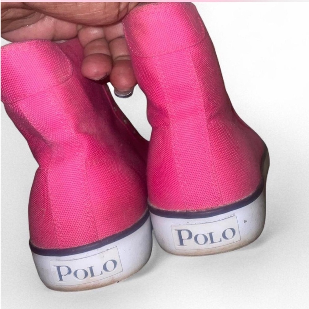 Polo Ralph Lauren Pink Canvas Sneakers - Picture 4 of 4